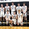 Shown above back row, left to right: Assistant Coach Myles Dustman, Cale Turner, Jerod Carter, Landen Dodds, Keaton Norman, Tyler Ableidinger, and Coach Taryn Douglas;
		Front row, left to right: Carter Fewins, Evan Malott, and Gabe Manning.
		Last Friday the Mustangs faced off against the East Harrison Bobcats for the Consolation trophy. They came out strong in the first half and put them away early with the final score being 62-29 in favor of the Mustangs. Landen Dodds led the Mustangs with 17 points and 7 rebounds. Carter Fewins and Gabe Manning each had 15 points. Carter and Gabe led the way in assists also with Carter having 5 and Gabe 7. Cale Turner was our leader in rebounds with 10 on the night.