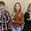 Winners of the Daviess County Spelling be were left to right; Ian Albert, Abby Loxterman, Maggie Tucker