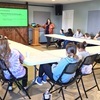 Katie Martin, adult volunteer leader with the Rising Stars 4-H Club, providing officer/leadership training to DeKalb County 4-H Youth.
