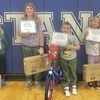 The Tri-County Elementary PBS Assembly was held January 13th. Generational Buildings sponsored the PIE (Partners in Education) awards. Pictured left to right are January’s PiE recipients; Isayah Tanner, Lillian Johnson, Sawyer Hathcock and Ida Dixon. Sawyer received a bike while the others chose to receive a scooter as their reward for reaching their goals. (submitted photo &amp; story)