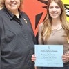 Winston High School - Senior Megan ­Christensen - 2023 Good Citizenship Award, ­presented by Laurie Walton-Roll, DAR Chapter Member.